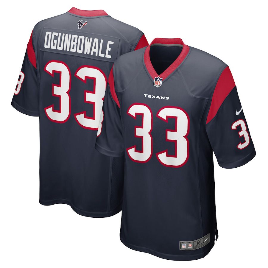 Men Houston Texans 33 Dare Ogunbowale Nike Navy Game Player NFL Jersey